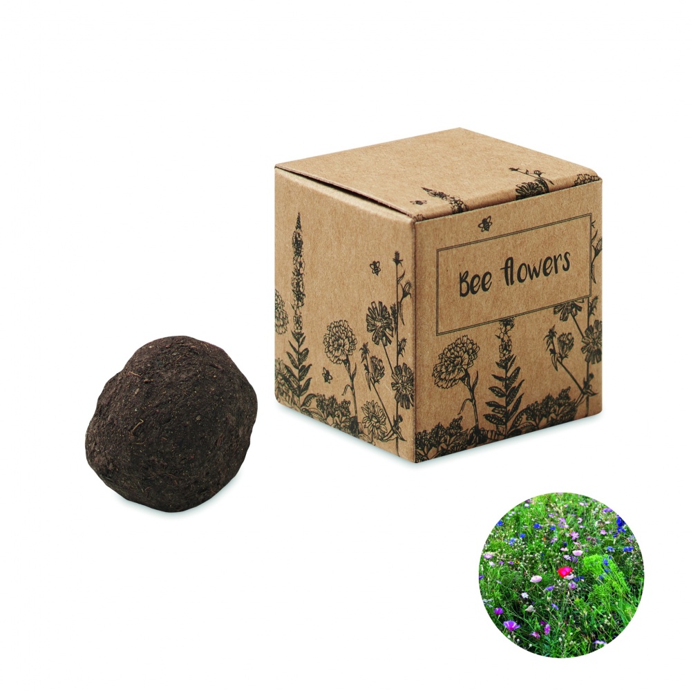 Logo trade promotional merchandise image of: Seed bomb with bee flowers