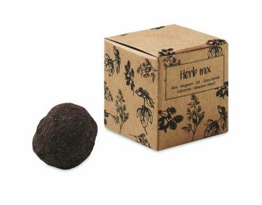 Logo trade promotional merchandise image of: Herb seed bomb in carton box