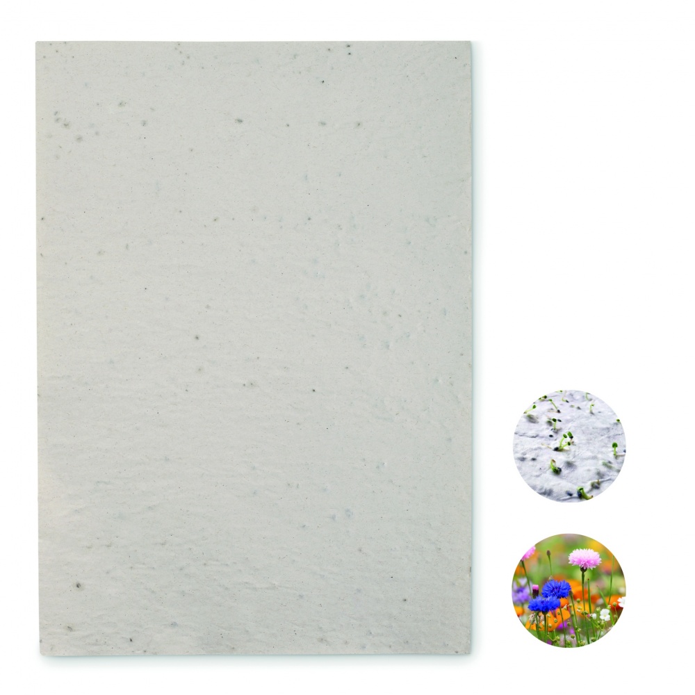 Logo trade promotional gifts image of: A4 wildflower seed paper sheet