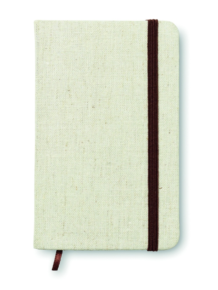 Logotrade promotional giveaway picture of: A6 canvas notebook lined