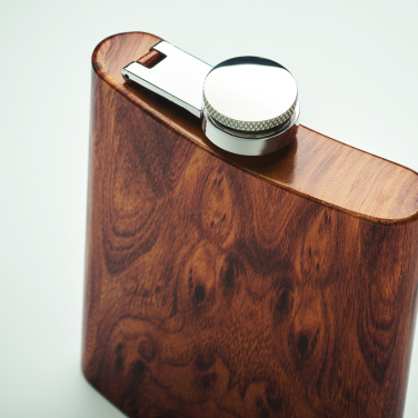 Logo trade advertising products image of: Slim hip flask 190 ml