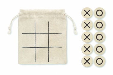 Logo trade advertising products image of: Wooden tic tac toe