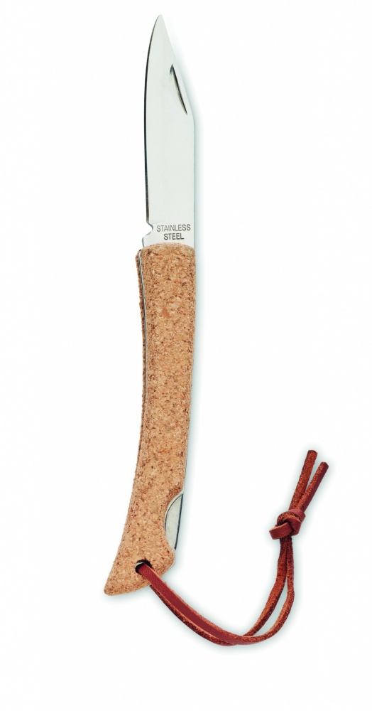 Logo trade advertising products picture of: Foldable knife with cork