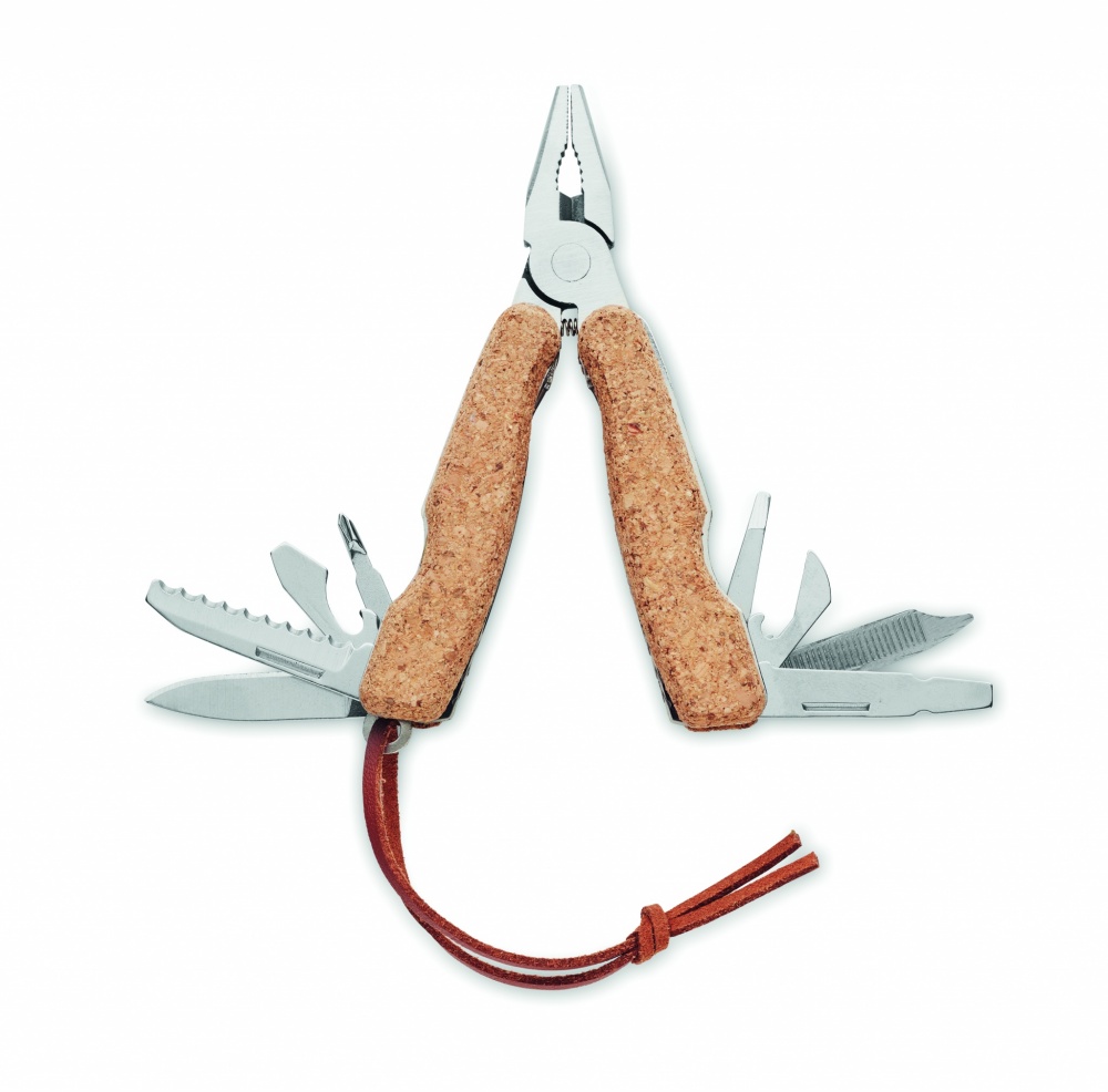 Logo trade corporate gifts picture of: Multi tool pocket knife cork