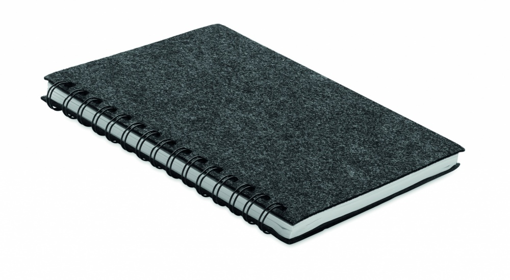 Logo trade promotional giveaways image of: A5 RPET felt cover notebook