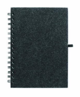 Logotrade corporate gift picture of: A5 RPET felt cover notebook