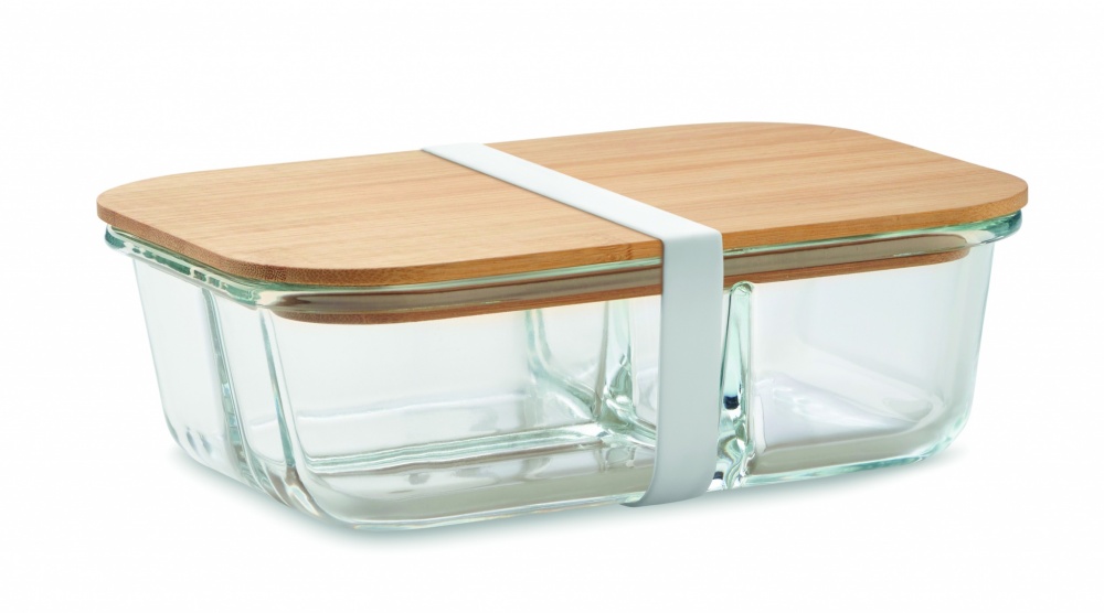 Logo trade business gift photo of: Glass lunch box with bamboo lid