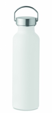 Logotrade corporate gift image of: Recycled aluminum bottle 500 ml with a stainless steel handle cap