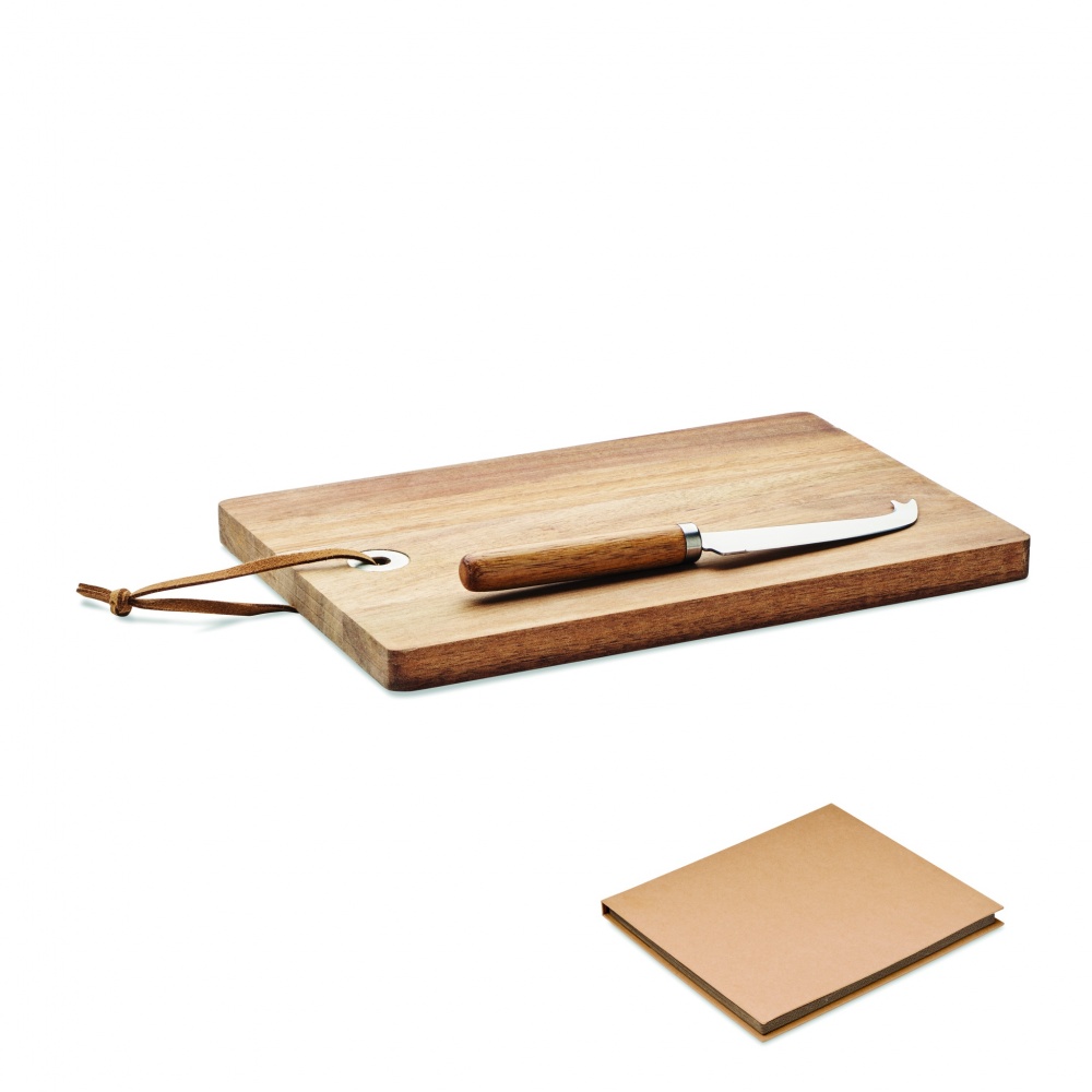 Logotrade business gift image of: Acacia wood cheese board set