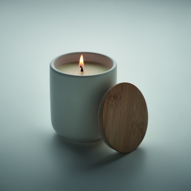 Logo trade promotional merchandise photo of: Plant based wax candle 200 gr