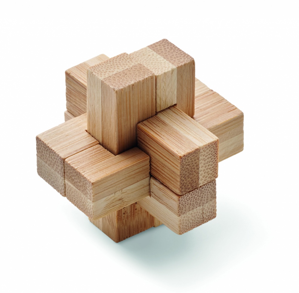 Logo trade advertising products image of: Bamboo brain teaser puzzle