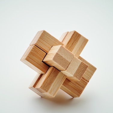 Logo trade promotional giveaways picture of: Bamboo brain teaser puzzle