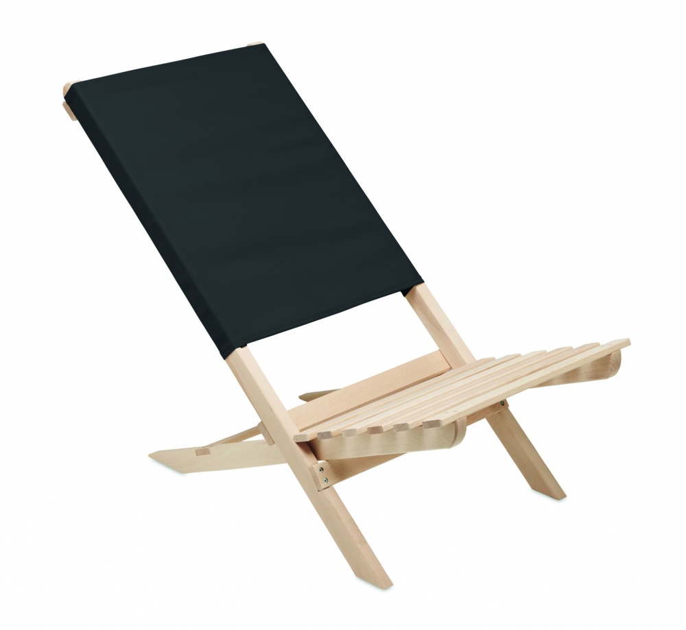 Logo trade advertising product photo of: Foldable wooden beach chair