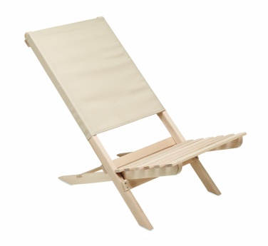 Logotrade promotional product picture of: Foldable wooden beach chair