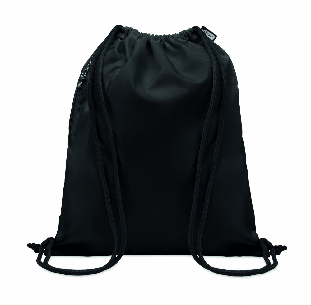 Logotrade promotional merchandise picture of: Large drawstring bag 300D RPET