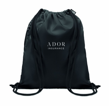 Logo trade promotional giveaways image of: Large drawstring bag 300D RPET