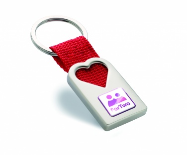 Logotrade business gift image of: Heart metal key ring