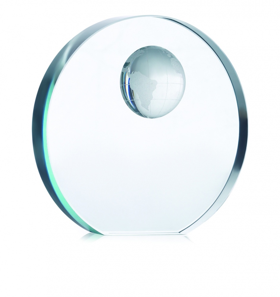 Logo trade business gifts image of: Globe glass trophy