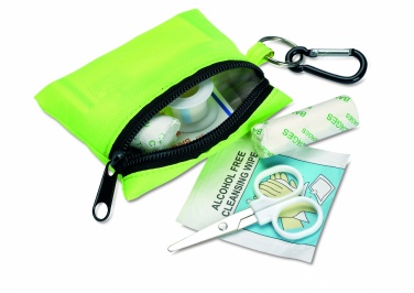 Logo trade promotional merchandise image of: First aid kit w/ carabiner