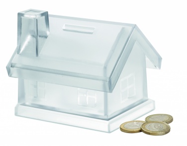 Logotrade corporate gift image of: Plastic house coin bank