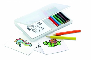 Logo trade business gifts image of: Wooden pencil colouring set