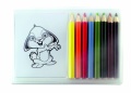 Wooden pencil colouring set, Multicolour