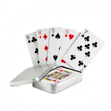 Logo trade promotional merchandise photo of: Playing cards in tin box