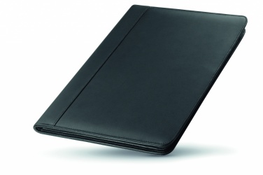 Logo trade promotional giveaways image of: A4 leather conference folder