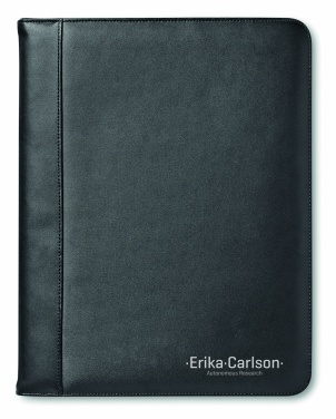 Logo trade promotional giveaways image of: A4 leather conference folder