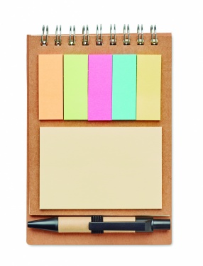 Logo trade advertising products image of: Notepad with pen and memo pad