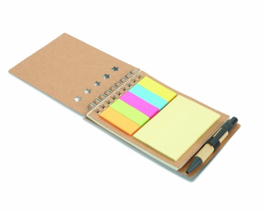 Logo trade business gifts image of: Notepad with pen and memo pad