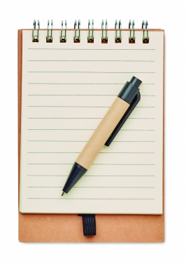 Logo trade promotional products image of: Notepad with pen and memo pad