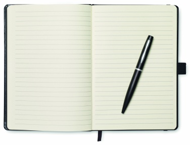 Logo trade corporate gifts image of: A5 notebook with pen 72 lined