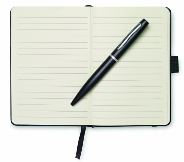 Logotrade promotional product picture of: A6 notebook with pen 72 lined