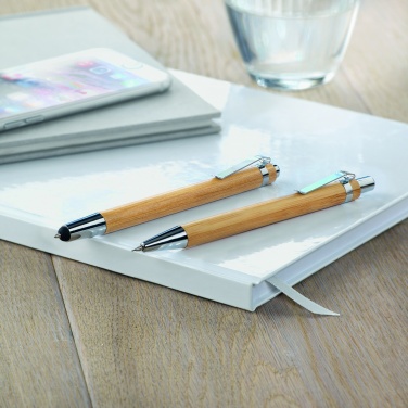 Logotrade promotional gift picture of: Bamboo pen and pencil set