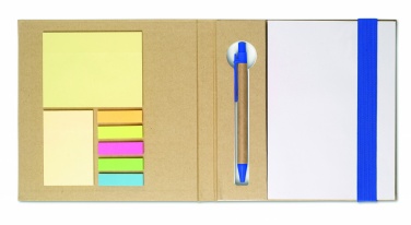 Logo trade promotional gifts image of: Notebook with memo set and pen