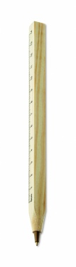 Logotrade promotional merchandise picture of: Wooden ruler pen