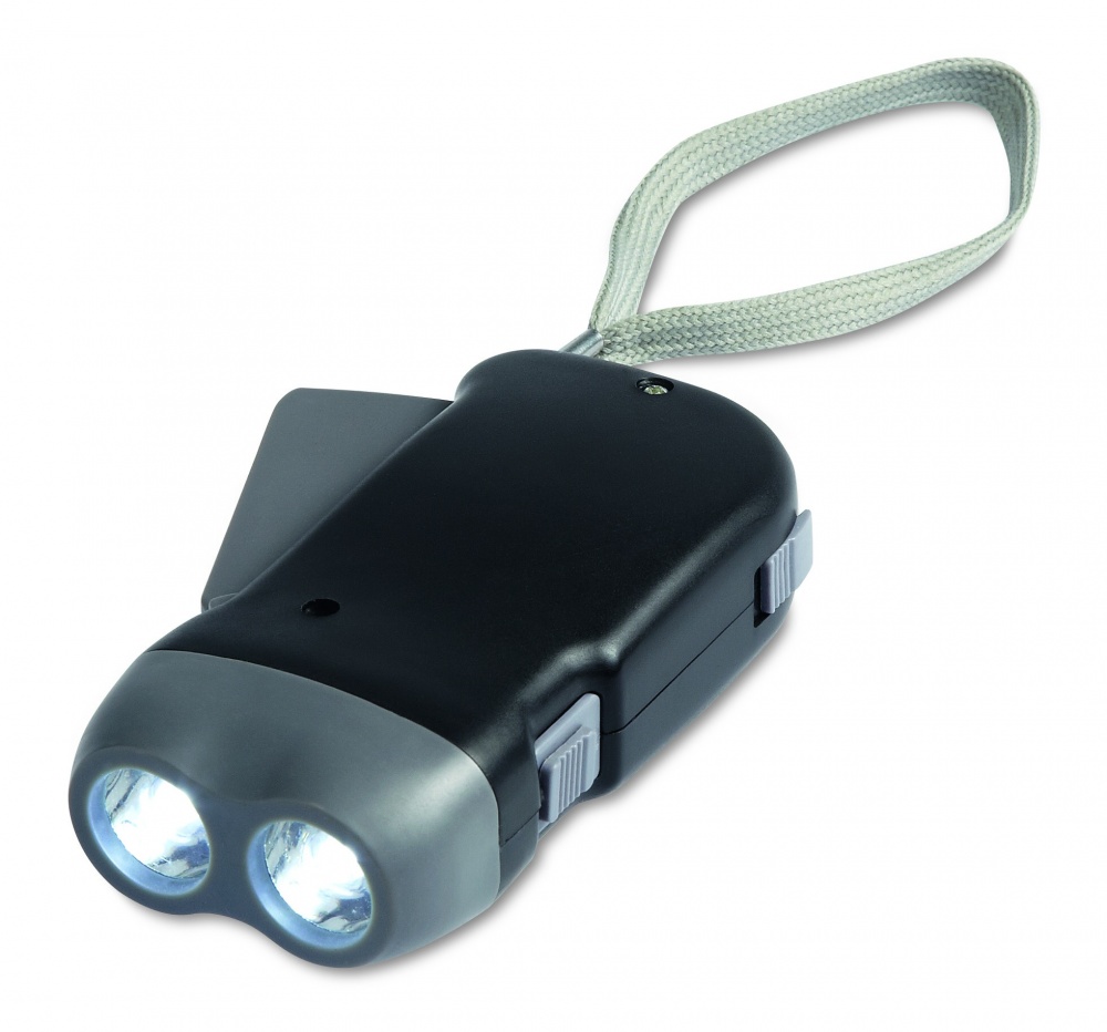 Logo trade promotional merchandise photo of: 2 LED dynamo torch