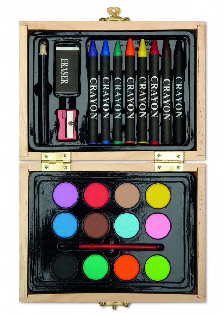 Logo trade corporate gifts picture of: Painting set in wooden box