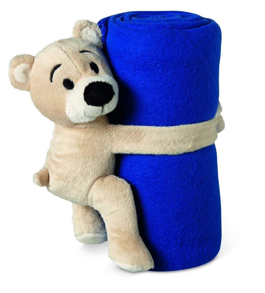 Logotrade promotional gift picture of: Fleece blanket with bear