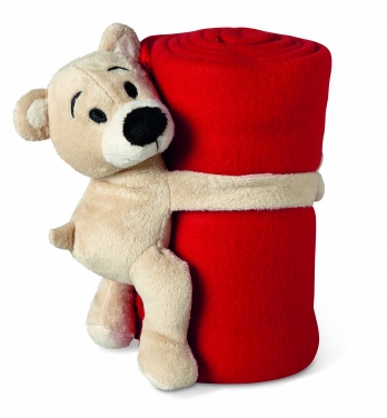 Logotrade promotional giveaway picture of: Fleece blanket with bear