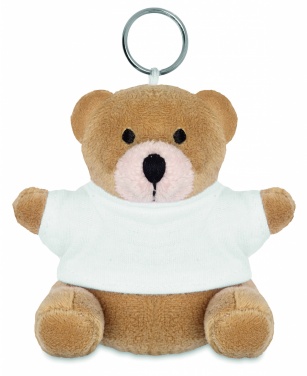 Logo trade promotional items image of: Teddy bear key ring FINLAND