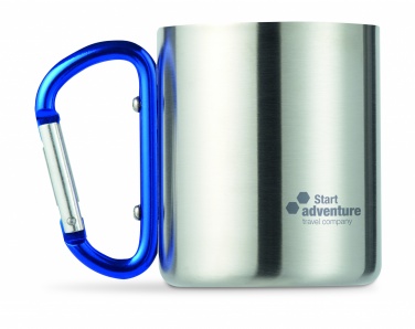 Logo trade promotional merchandise picture of: Metal mug & carabiner handle