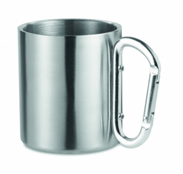 Logo trade promotional merchandise picture of: Metal mug & carabiner handle