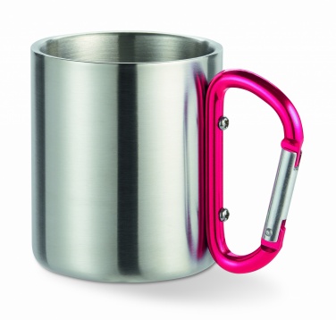 Logo trade business gift photo of: Metal mug & carabiner handle