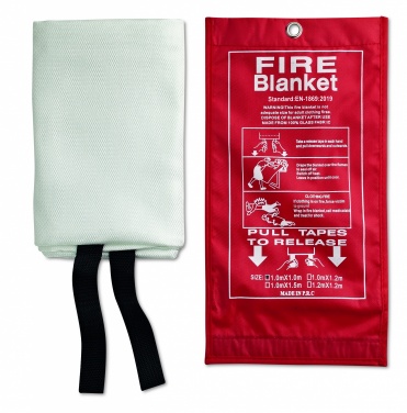 Logo trade business gift photo of: Fire blanket in pouch 100x95cm