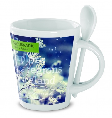 Logotrade promotional product image of: Sublimation mug with spoon