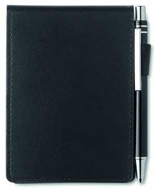 Logotrade corporate gift image of: A7 notepad in PU pouch w/pen