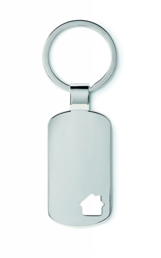 Logo trade promotional products image of: Key ring with house detail Jelgava