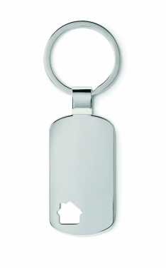 Logo trade business gifts image of: Key ring with house detail Jelgava